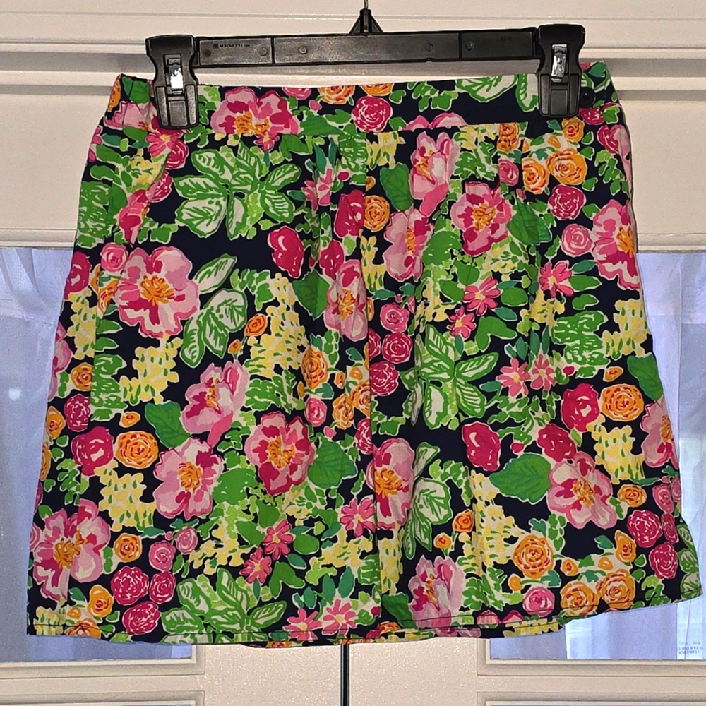 Lilly Pulitzer Pink Yellow Skater Mini Skirt Resort Wear